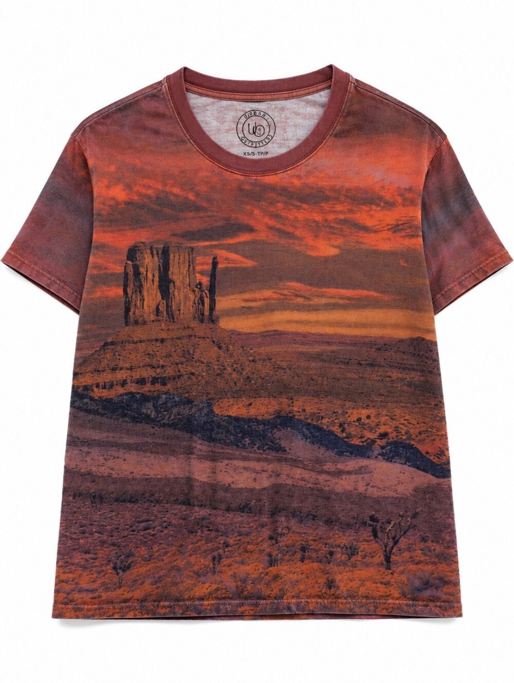 Urban Outfitters Sunset Desert Graphic Tee - Rust Orange 💯 Cotton
